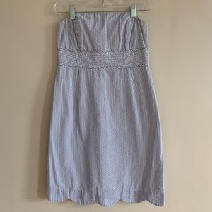 Vineyard Vines seersucker strapless dress